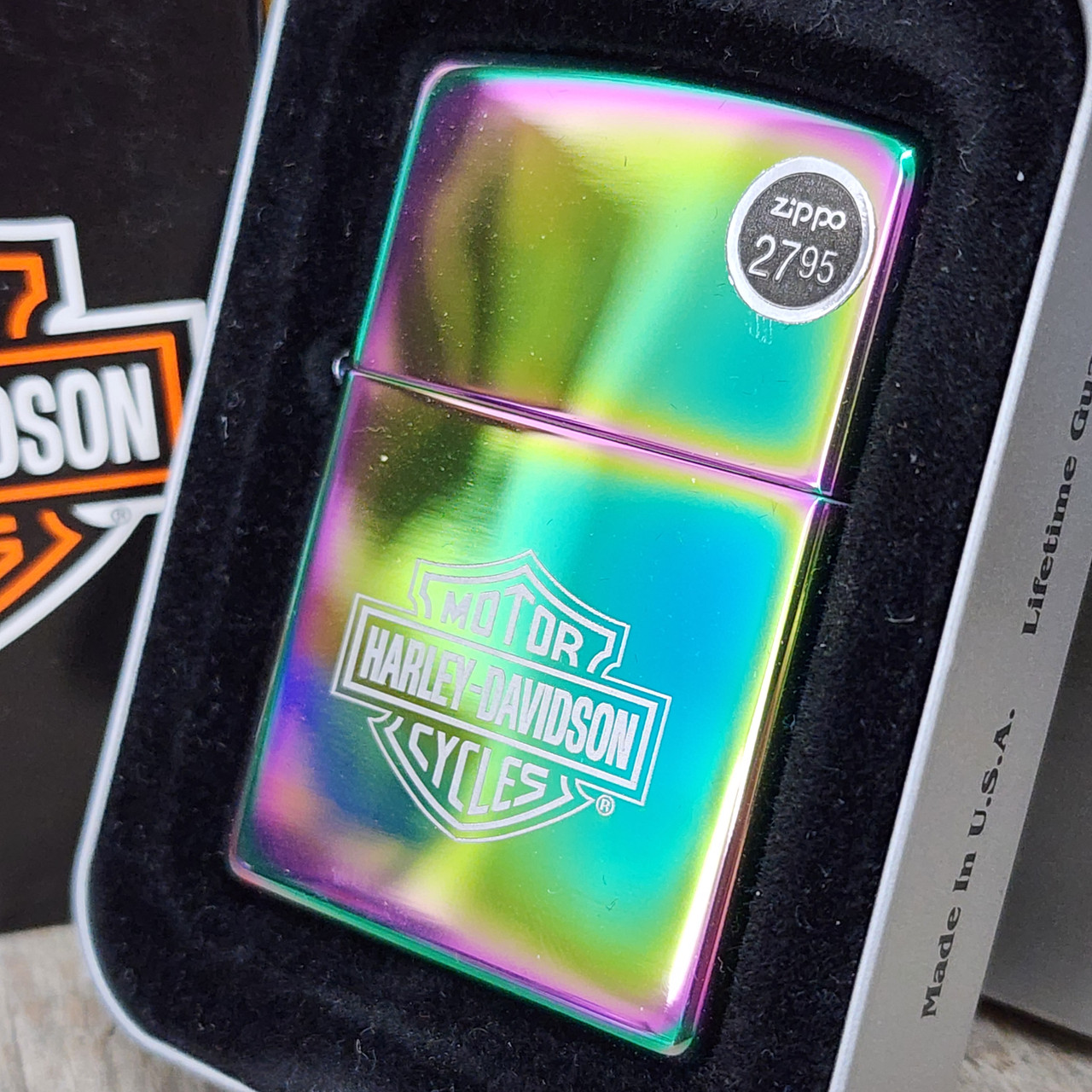 cigarette lighter harley davidson 2003 Unfired Zippo Multi Color Harley Davidson Motorcycles Cigarette Lighter