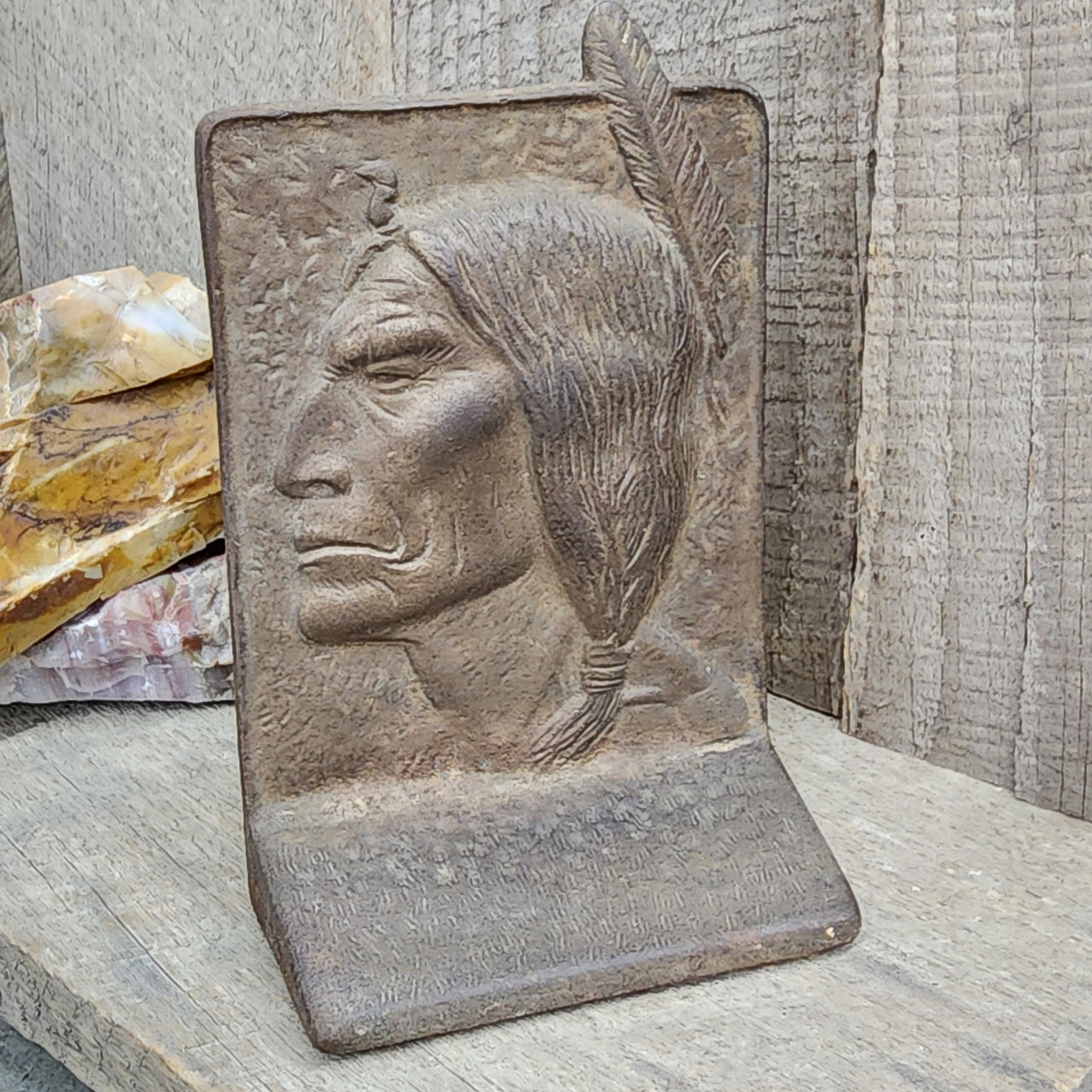 Indian Bookend ／single｜Cast Iron Indian Bookends - Etsy