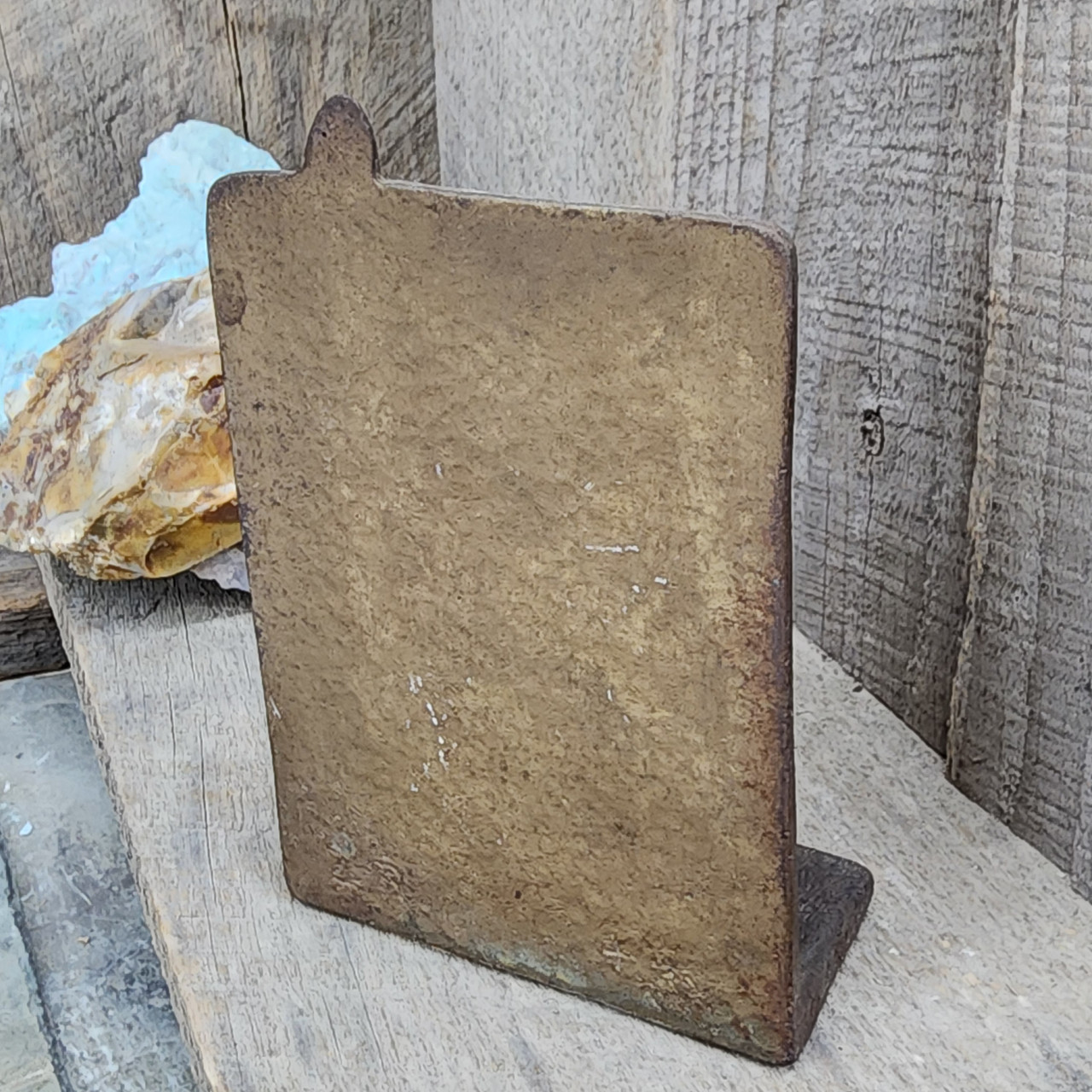 Single Antique Cast Iron Bookend Native American Indian w/ One 