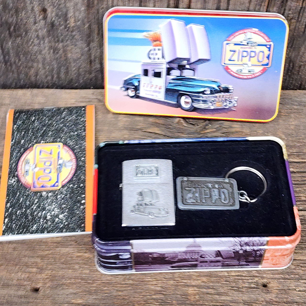 1998 Vintage Zippo Car Cigarette Lighter & Keychain in 1998 Vintage Zippo Car Cigarette Lighter & Keychain in