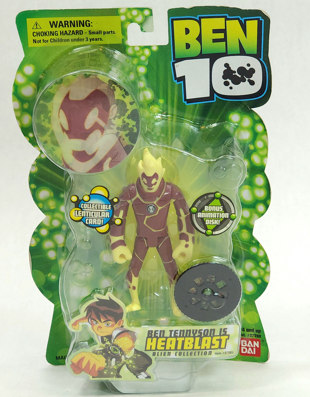 NOS Ben 10 is Heatblast Bandai Action Figure Toy #27201 Alien