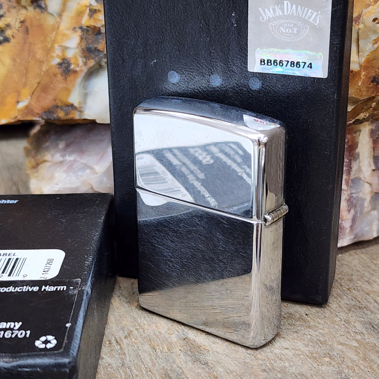 jack daniels cigarette case lighter 2007 Vintage Jack Daniels Whiskey Advertising Zippo Cigarette Lighter in Box
