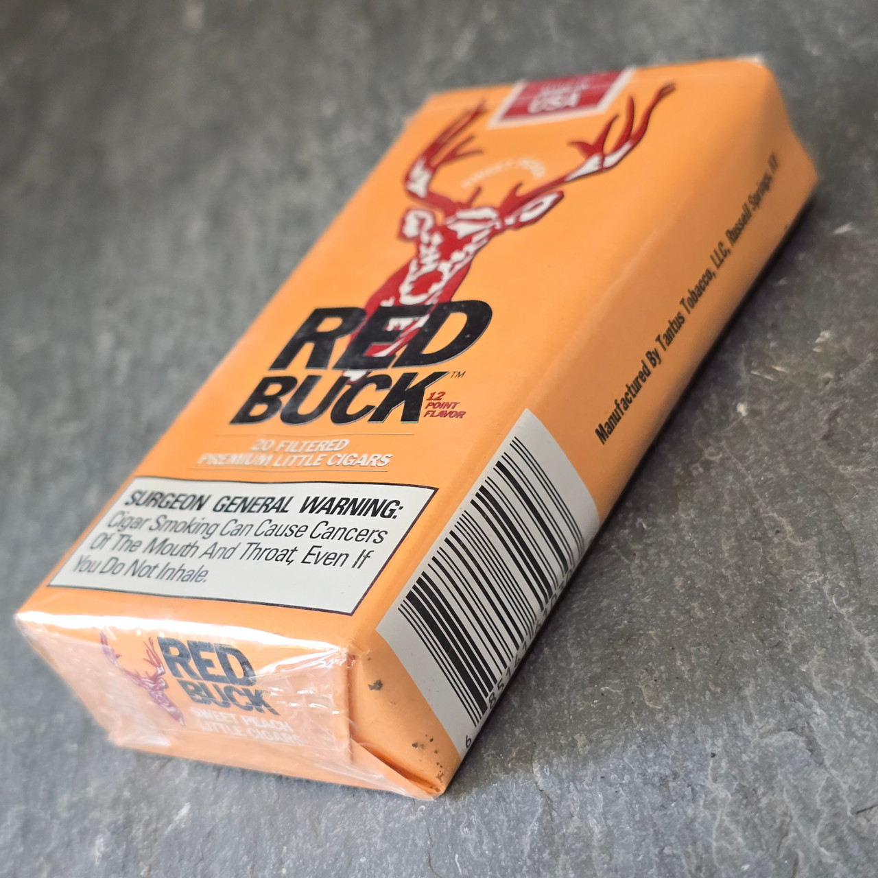 tantus tobacco llc Vintage NOS Red Buck Sweet Peach Little Cigars Still Sealed Unopened Cigar  Soft Pack
