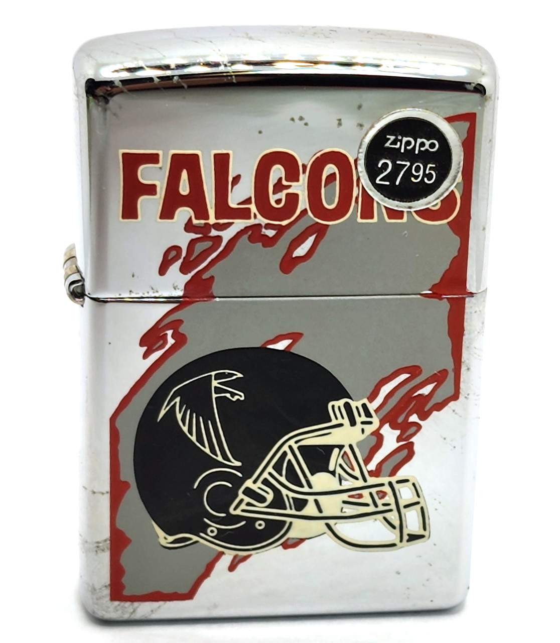 cigarette football helmet 1997 Vintage Unfired Zippo Cigarette Lighter Atlanta Falcons NFL Helmet Tin  Box