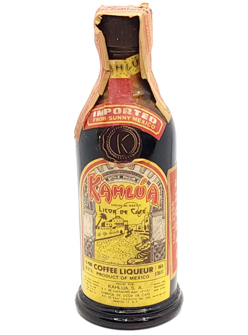 Vintage Kahlua Licor De Cafe Coffee Liqueur Mini Bottle Sealed Liquor Nip Miniature Mexico