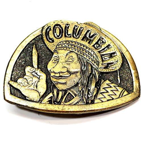 Vintage Retro 1970's Great American Columbian Marijuana Joint Themed Belt Buckle