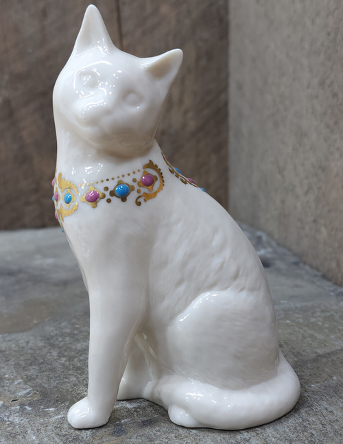 Vintage Lenox China Jewels Collection Cat Playing with Ball Figure