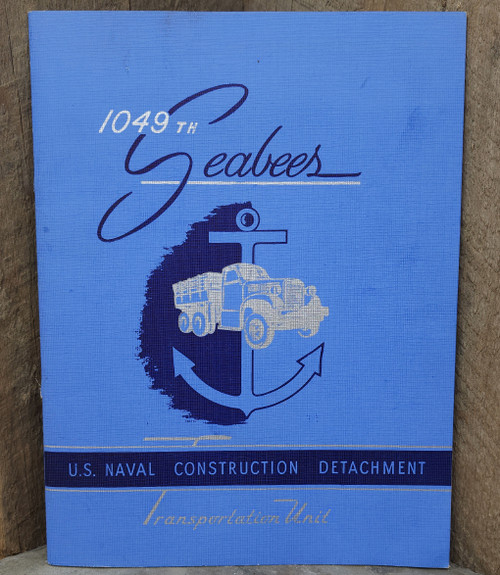 World War 2 Era 1049th Seabees Naval Construction Detachment Book & Photo Lot