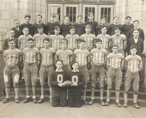Antique High School Football Team Photograph Players Photo Olean High School NY