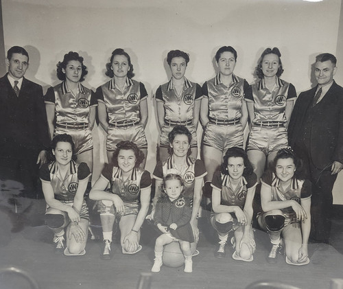 1941 WAA Girls Basketball College Team Photograph 8x10" Team Photo Identified