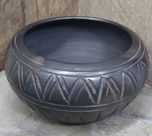 Vintage Handmade Oaxacan Mexico Laura Clay Art Pottery Flower Pot Planter Bowl
