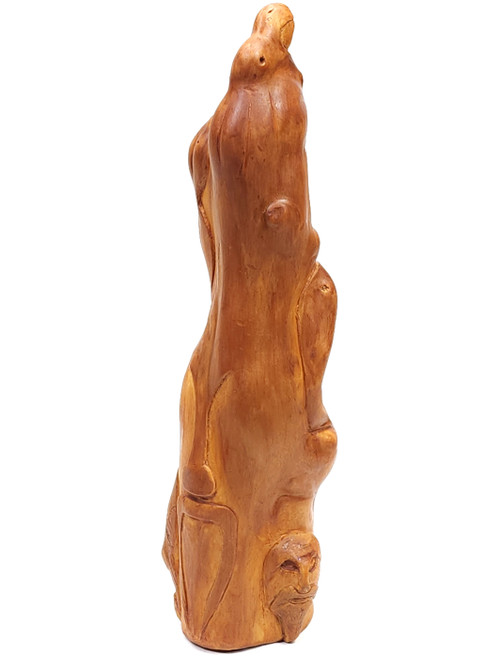 Vintage Folk Art Natural Carving Wood Sculpture Native Animal Figure Totem