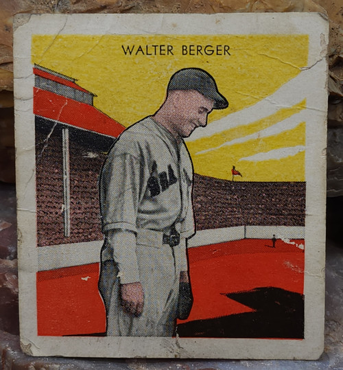 Walter Wally Berger 1933 Tattoo Orbit Chewing Gum Baseball Card Boston Braves