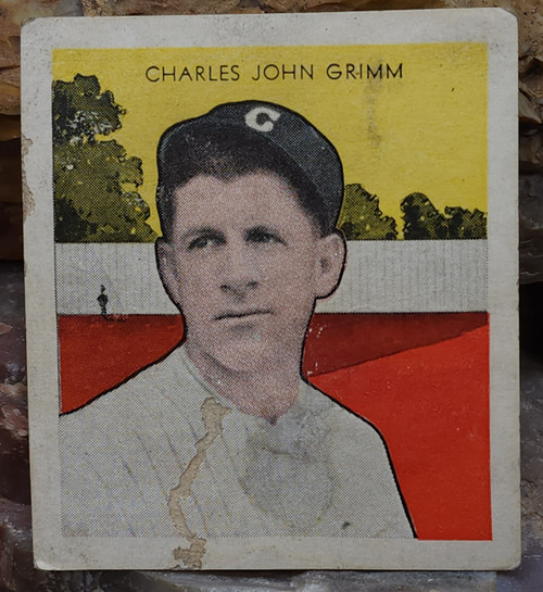 Charles John Grimm 1933 Tattoo Orbit Chewing Gum Baseball Card Chicago Cubs