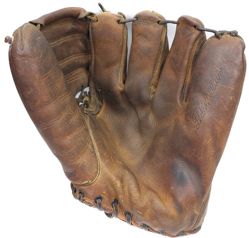 Vintage Mid-Century Era Ted Williams Endorsed Leather Wilson Baseball Glove Mitt