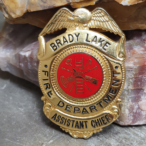 Vintage Obsolete Blackinton Brady Lake Fire Department Assistant Chief Badge