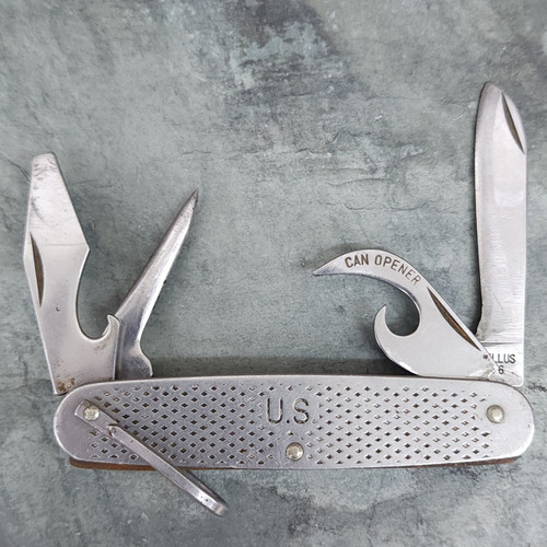 Vintage Camillus U.S. Military Army Multi-Blade Folding Knife 1976 Pocketknife