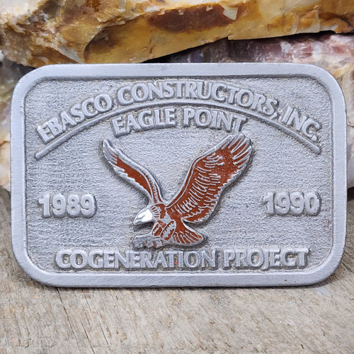 1990 Vintage Ebasco Constructors Eagle Point Cogeneration Project Belt Buckle