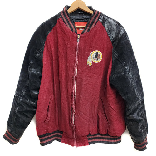 Vintage Washington Redskins Indian Logo Zipper NFL Football Varsity Jacket Coat