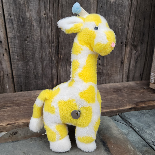 Retro Vintage Eden Toys Wind-Up Musical Giraffe Plush Stuffed Animal Plushie