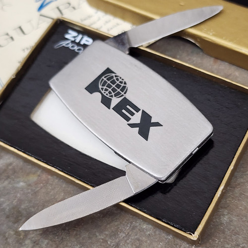 1960's Vintage Zippo Rex Bearings Advertising Pocketknife Knife in Original Box