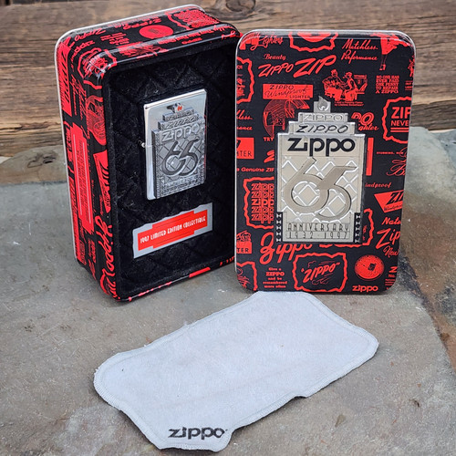 1997 Vintage 65th Anniversary Zippo Cigarette Lighter Unfired in Original Box