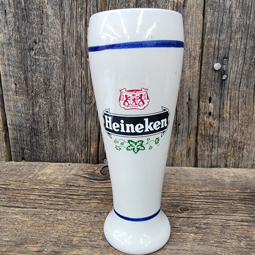 Vintage Heineken Beer Advertising Stoneware Beer Glass Wick-Werke West Germany