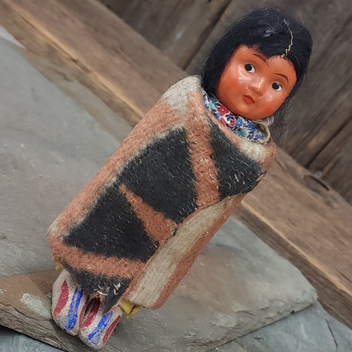 1939 Lucy Baker Native American Indian Squaw Skookum Doll w/ Papoose Baby Chief