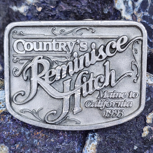 Vintage Country's Reminisce Hitch 1993 Horse Train Ride Commemorative Belt Buckle