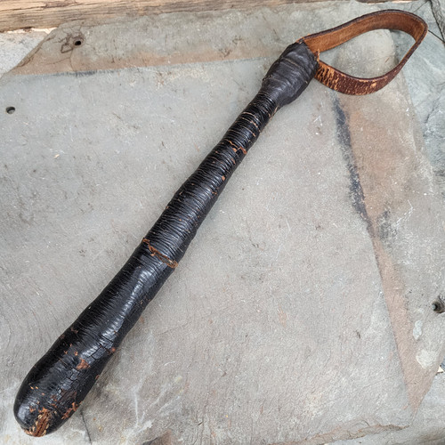 Well Used Antique Weighted Leather Police Sap Blackjack Police Weapon