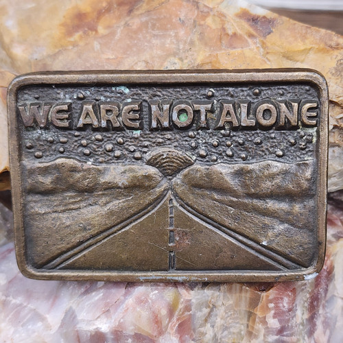 1977 Vintage Close Encounters of the Third Kind Brass Tone Movie Belt Buckle