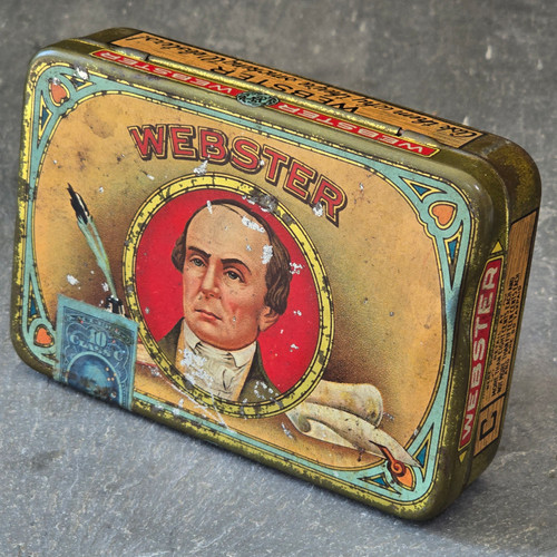 Webster Colorado Claro Cigars Vintage Advertising Tobacco Tin Litho Box