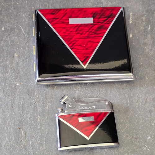 1950's Vintage Brother-Lite Automatic Cigarette Lighter & Case in Original Box