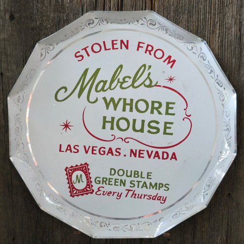 Mabel's Whore House Las Vegas, NV Vintage Novelty Advertising Serving Tray Sign