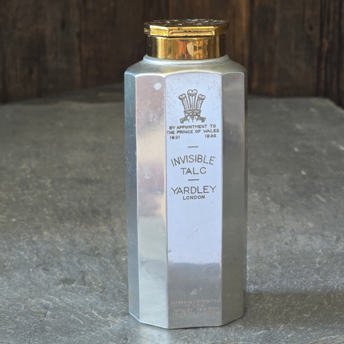 Yardley Invisible Talc Vintage Talcum Powder Advertising Tin & Original Contents