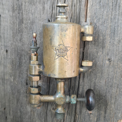 Antique Brass Powell Boson One Pint Engine Oiler Automotive Hit and Miss
