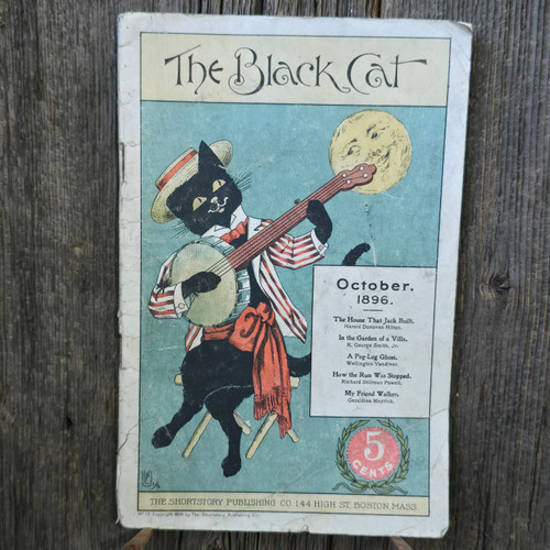 1896 The Black Cat Literary Short Story Magazine Victorian Halloween October