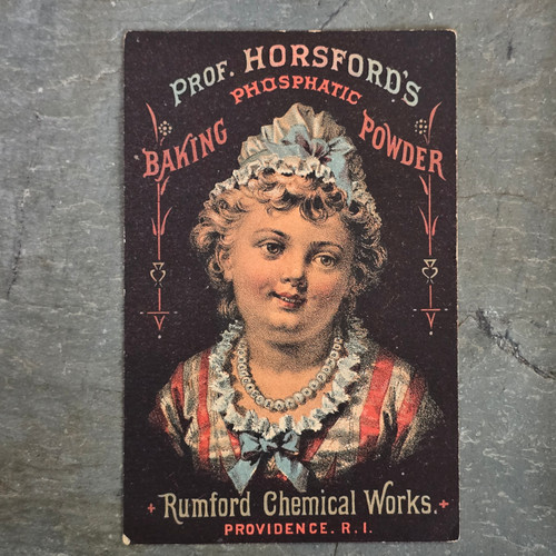 Rumford Chemical Works Prof. Horsford's Baking Powder Victorian Trade Card Woman Rumford Chemical Works Prof. Horsford's Baking Powder Victorian Trade Card Woman