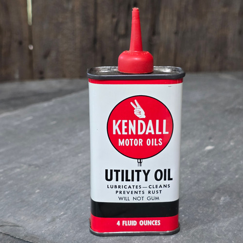 Vintage Kendall Motor Oils Utility Oil Tin Advertising 4 oz. Oiler Can Bradford Vintage Kendall Motor Oils Utility Oil Tin Advertising 4 oz. Oiler Can Bradford