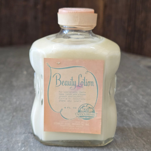 Vintage NOS Stanhome Beauty Lotion Stanley Home Products Full Glass Bottle