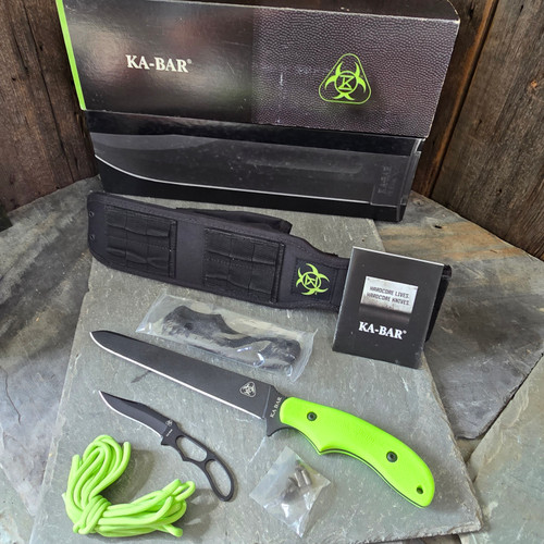 Ka-Bar Knives Inc. #5703 Zombie Death Dagger Knife Set w/ Sheath & Original Box