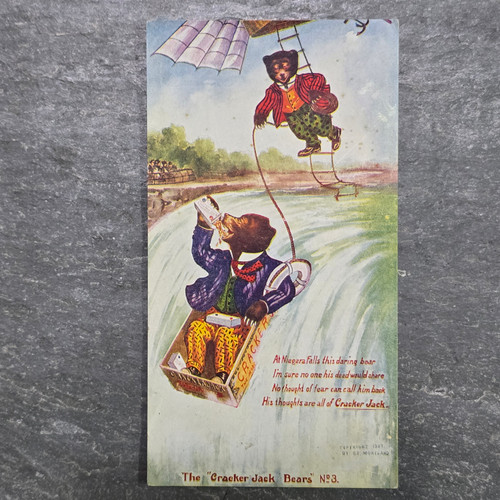 1907 Cracker Jack Bears #3 Advertising Postcard Niagara Falls Antique Postcard 1907 Cracker Jack Bears #3 Advertising Postcard Niagara Falls Antique Postcard