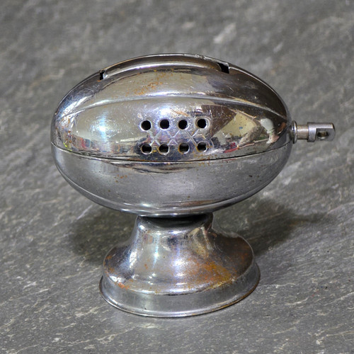 Vintage Football Shaped Push Button Pop Open Table Lighter Cigarette Lighter