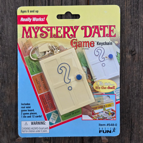 2002 Vintage Mystery Date Game Keychain NOS Basic Fun Toy Key Chain Board Game