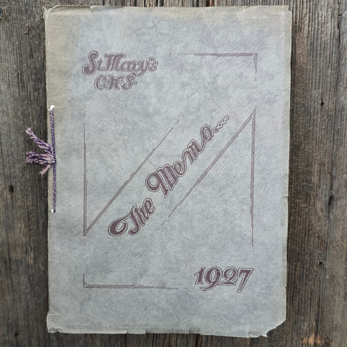 1927 The Memo - St. Marys Central High School Yearbook Catholic - St. Marys, PA