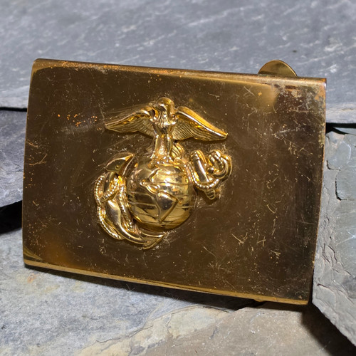 US Marine Corps USMC Officer NCO Waist Plate Dress Uniform Belt Buckle