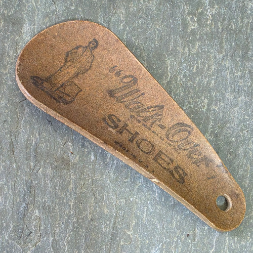 Antique Walk-Over Shoes Composition Shoehorn Stenciled Advertising Shoe Horn