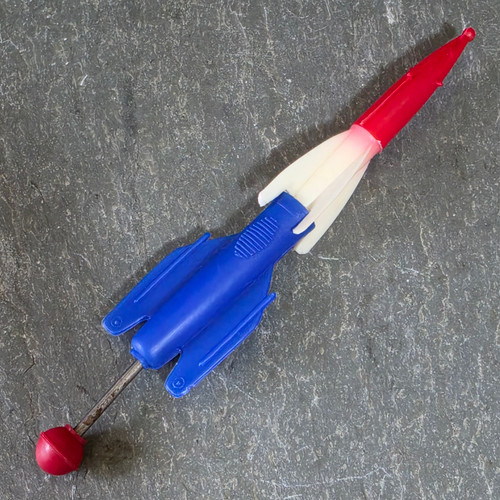 Vintage 1960's Spring Loaded Plastic Rocket Toy Shooter Space-Age Space Ship
