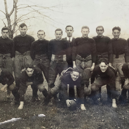 Antique 1920s Football Team Photo Original Framed Antique Early Sports Gridiron