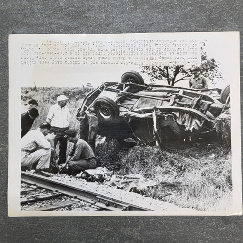 Vintage 1948 Wire Press Photo Kalamazoo MI Train Car Crash 8x10 Post-Mortem